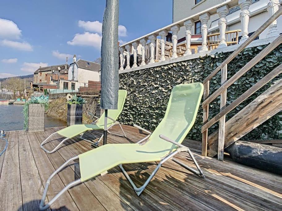 Vue Sur Meuse Avec Jacuzzi Et Sauna Exterieur. Yvoir Zewnętrze zdjęcie